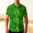 thumbnail image 5 of VBTAPA Mens St. Patrick's Day Hawaiian Shirt Funny Holiday Party Button Down Short Sleeve Shirts Summer Vacation Tops Green L, 5 of 9