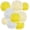 YELLOW, variant on Tissue Paper Pom Poms Party Decorations,  Tissue Balls Colorful Flowers Pom, Large Pom Poms for Wedding Birthday Celebration Outdoor Decoration - Yellow & White (8"/ 10"/ 12")