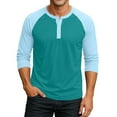 thumbnail image 5 of Men’s Three Quarter Sleeve Baseball T-Shirt Casual Cotton Sport Athletic Top, 5 of 7
