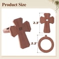 thumbnail image 2 of Easter Cross Napkin Rings Set of 6 - Wooden Christian Easter Napkin Holder, Spring Napkin Rings for Birthday Wedding Party Banquet Table Decor, 2 of 3