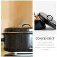 thumbnail image 3 of KONTONTY Rôtissoire Ronde Noire avec Couvercle, Moule de Cuisson pour Rôtir des Patates Douces et Plus, Émail Fer, Usage Domestique, Taille 1 Ensemble, 3 of 8