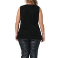 thumbnail image 3 of Agnes Orinda Women's Plus Size Tank Tops Sleeveless Glitter Gradient Sequin Party Tops 4X Black, 3 of 5