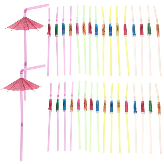 NICEXMAS Mixed Color Straws Flexible Straws Multi-colored 100pcs For Party Organizers