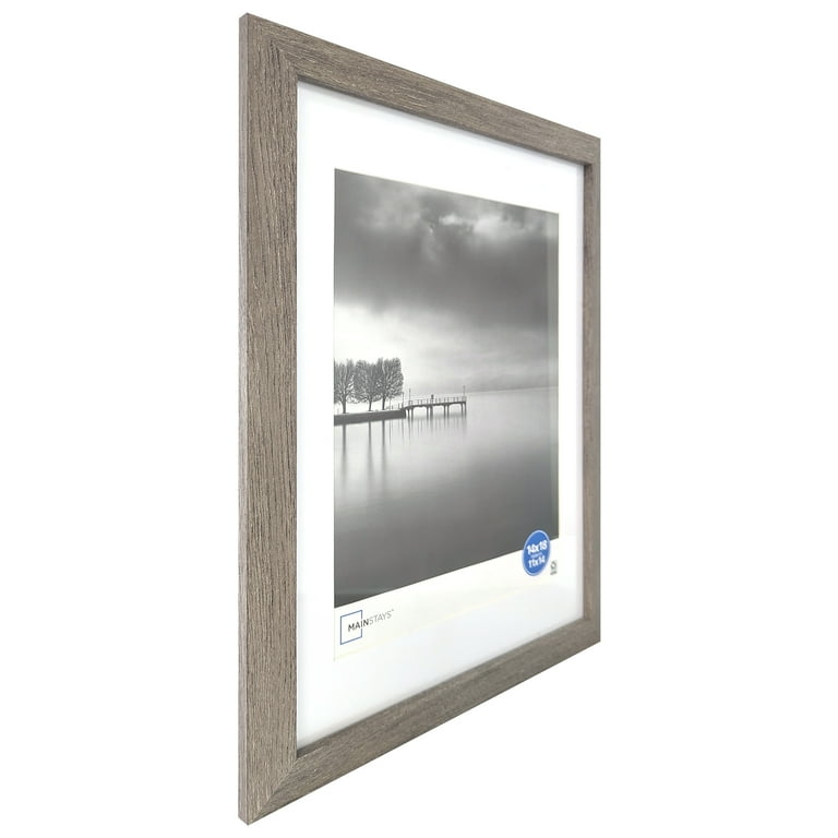 Mainstays – 11x14 Picture Frame – Rustic Gray Bevel Matted Gallery