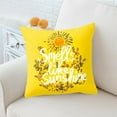 thumbnail image 3 of Yellow Polyester Pillow Case Sofa Car Waist Throw Cushion Cover Home Decor, 3 of 5