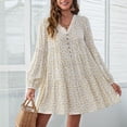 thumbnail image 2 of Vestido Con Cuello En V, Vestido De Mujer Suelto Para El Ocio Para El Día A Día. ANGGREK Otros, 2 of 6
