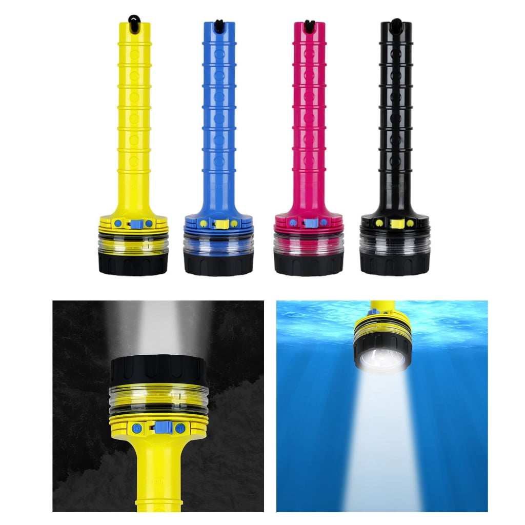 Necvior Diving Flashlight Torch Underwaters IPX8 Watertight LED Flashlight Diving Light
