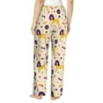 thumbnail image 3 of Naloa Cartoon Poodle Dog Print Women’s Ultra-Soft Comfy Pajama Lounge Pants with Pockets & Drawstring, 3 of 8