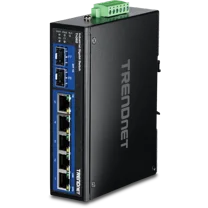 TRENDnet TI-G62 7-Port Industrial Gigabit DIN-Rail Switch