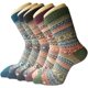thumbnail image 1 of 5 pares de invierno Calcetines de lana para mujer, calcetines gruesos cálidos súper suaves, de alta calidad y colores coloridos, 1 of 5