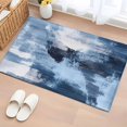 thumbnail image 3 of Abstract Mottled Texture Area&nbsp;Rug 2x3ft White Blue Oil Painting Non-Slip&nbsp;Washable Square&nbsp;Rugs Soft Felt Indoor Floor Mat for Bedroom Kitchen Living Room Bathroom, 3 of 9