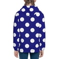 thumbnail image 6 of Kdxio Navy And White Polka Dot Pattern Kids Boys Girls Zip Up Hoodie 3D Printed Hooded Sweatshirt Hoody Coat with Pocket 7-12 Y-Small, 6 of 6