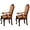 Cherry, variant on Versatile Tan Upholstery - Create a Cozy Dining Atmosphere with Set of 2 Arm Chairs
