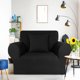 thumbnail image 2 of Elástica Sofá Funda, 1 pieza Spandex Suave Sofá Funda para 1 Cojín Sofá con 1 Cojín Funda, Lavable Muebles Fundas para Perros Pequeños, Negro, 2 of 10