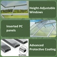 thumbnail image 3 of NETAJE 4'x 6'Quick Setup Polycarbonate Greenhouse with Window,Large Aluminum Walk-in Green House for Backyard/Outdoor,Sliver, 3 of 7