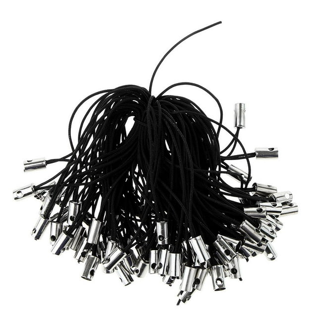100pcs Mobile Cell Phone Dangle Lanyard Strap St Thread Cords Wire 50mm Black