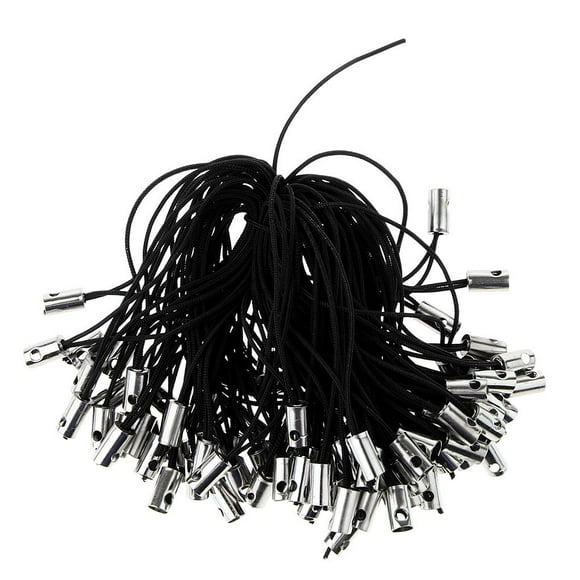 100 piezas de cordón colgante para teléfono móvil, cordón de hilo de 50 mm para Negro