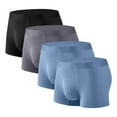 thumbnail image 1 of Weiqiqre Mens Boxers Comfortable Modal, Breathable Stretch Pouch Boxer Briefs for Men 4 Pack, 1 of 2