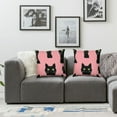 thumbnail image 3 of COMIO  Cute Cat Home Decor Pillowcase Lovely Peeping Black Cat Decorative Throw Pillow Case Cushion Cover，2Pcs White, 3 of 6