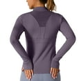 thumbnail image 4 of ShiShine Womens Lightweight Full Zip Running Track Jacket Workout Slim Fit Yoga Sportwear, 4 of 4