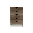 thumbnail image 4 of Baxton Studio Wales Modern and Contemporary Light Brown Wood 5-Drawer Chest, 4 of 7