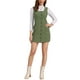 thumbnail image 1 of Vestido de tirantes para mujer INSPIRE CHIC, con escote en forma de scoop, vestido de pinafore de pana casual en color verde militar, 1 of 6
