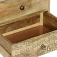thumbnail image 4 of GDF Studio Stowe Boho Handmade Mango Wood 3 Drawer Nightstand, Natural, 4 of 10