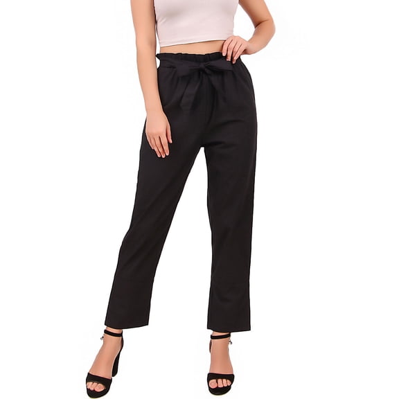 Pirate Renaissance Medieval Gothic Costume Pants for Women, Self-Tie Frill Waist, 100% Cotton