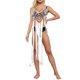 thumbnail image 2 of VISgogo - Bikini para mujer, sin mangas, para playa, con borlas caladas, vestido de verano VISgogo  moda, 2 of 6