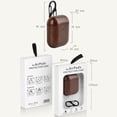 thumbnail image 5 of Professional Dustproof Soild Color Anti-drop PU Leather Earphone Case Earbuds Protective Shell Wireless Headphone Cover RED, 5 of 8