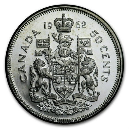 1962 Canada Silver 50 Cents Elizabeth II BU/Prooflike