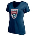 thumbnail image 2 of Women's Navy USA Snowboarding U.S. Paralympics Core Primary Logo V-Neck T-Shirt, 2 of 3