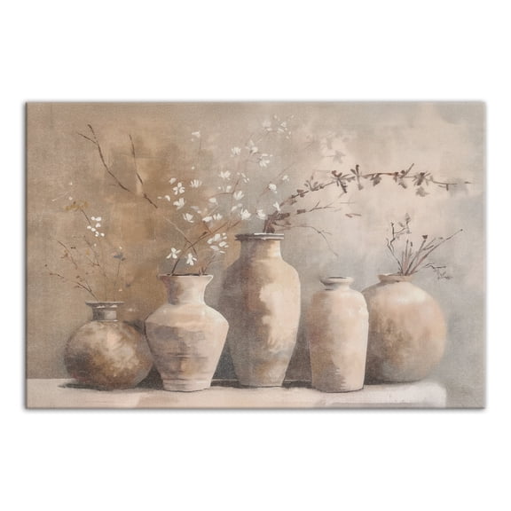Creative Products Neutral Vessels Cluster 30 x 20 Canvas Wall Art