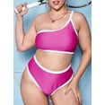 thumbnail image 1 of Conjunto de bikini acolchado con pipa de contraste Rosegal Blusas Tallas Grandes, 1 of 5