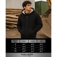 thumbnail image 7 of Bass Creek Outfitters Mens Work Hoodie Sherpa Fleece Lined Heavy Duty Zip Up Work Sweatshirt for Men, 7 of 7