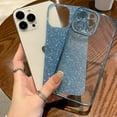 thumbnail image 3 of Compatible with iPhone 13 Pro Max Clear Glitter Plating Case, Aesthetic Sparkly Bling Shiny Design, Soft TPU Shockproof Cover with Camera Protection for Women Girl for iPhone 13 Pro Max 6.7", 3 of 7