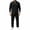 Black, variant on Men's Outfits 2 Piece Light Linen Long Sleeve Top with Cuffed Straight Pants Set Drawstring Waist Side Pockets Daily Vacation Loungewear Suit