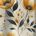 thumbnail image 4 of Designart "Retro Teal Yellow Garden Calm" Floral Blackout Curtain Single Panel, 4 of 4
