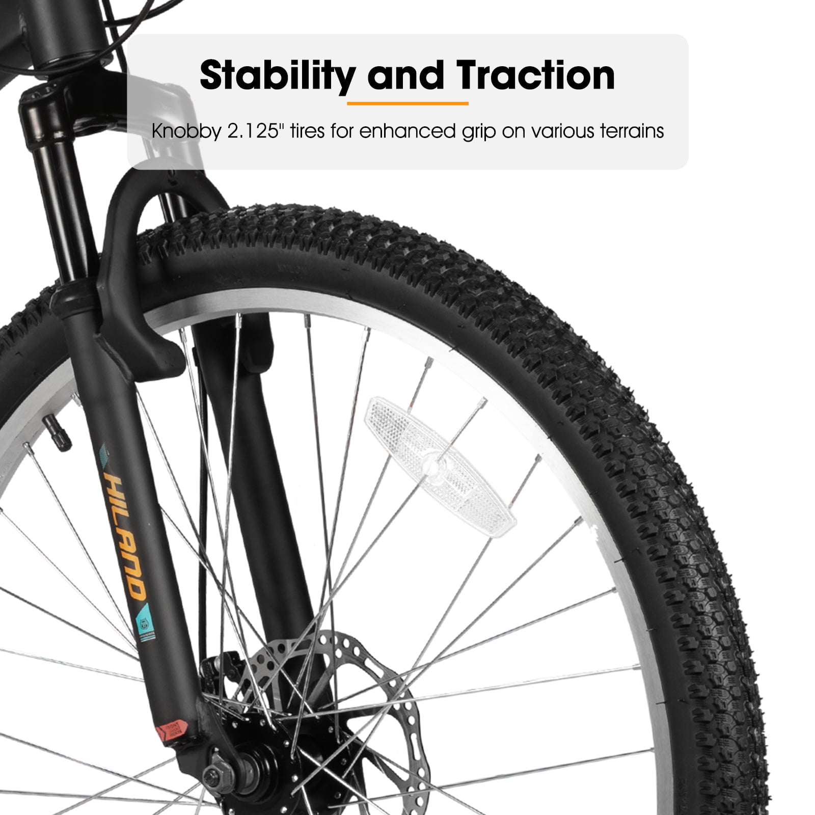 Hiland 26 Inch Mountain Bike, 18 Speed MTB with Dual Disc Brake, Mountain Bike for Men Women, High Carbon Steel Frame Bicycle