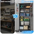 thumbnail image 5 of SUPEER 71 Inches Tall Metal Storage Garage Cabinets with Wheels and 5 Adjustable Shelves, Storage Lockable Cabinet for Garage, Office, Classroom, Assemble Required(Gray), 5 of 9