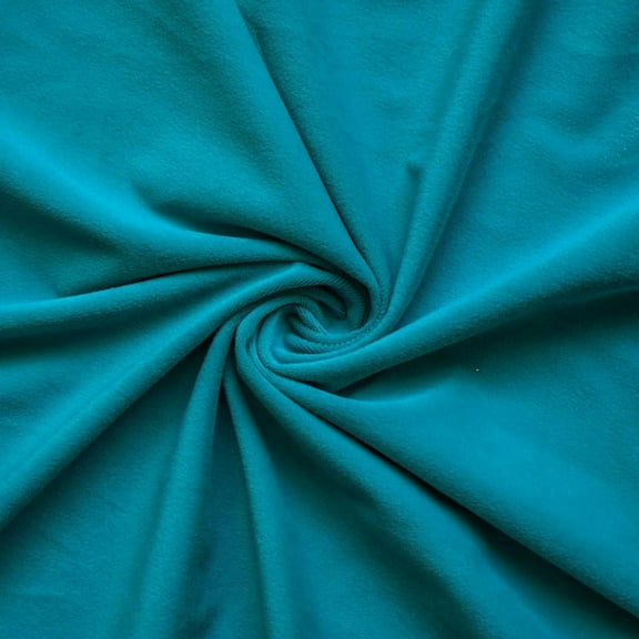 Fabric Mart Direct Turquoise Fabric by the Yard, 54 inches or 137 cm Width Blue Velvet Fabric, 1 Continuous Yard Plush Velvet Fabric, Upholstery Fabric, Fabric For Curtains, Pillows