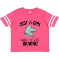 thumbnail image 3 of Inktastic Just a Girl Who Loves Skating Girls Toddler T-Shirt, 3 of 5