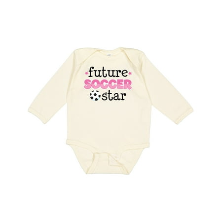 

Inktastic Future Soccer Star Girls Gift Baby Girl Long Sleeve Bodysuit