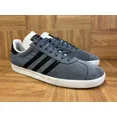 thumbnail image 1 of RARE?? Adi-das Gazelle Gray Suede Black Spell-Out Heels Sz 12 Men's Sneakers, 1 of 6