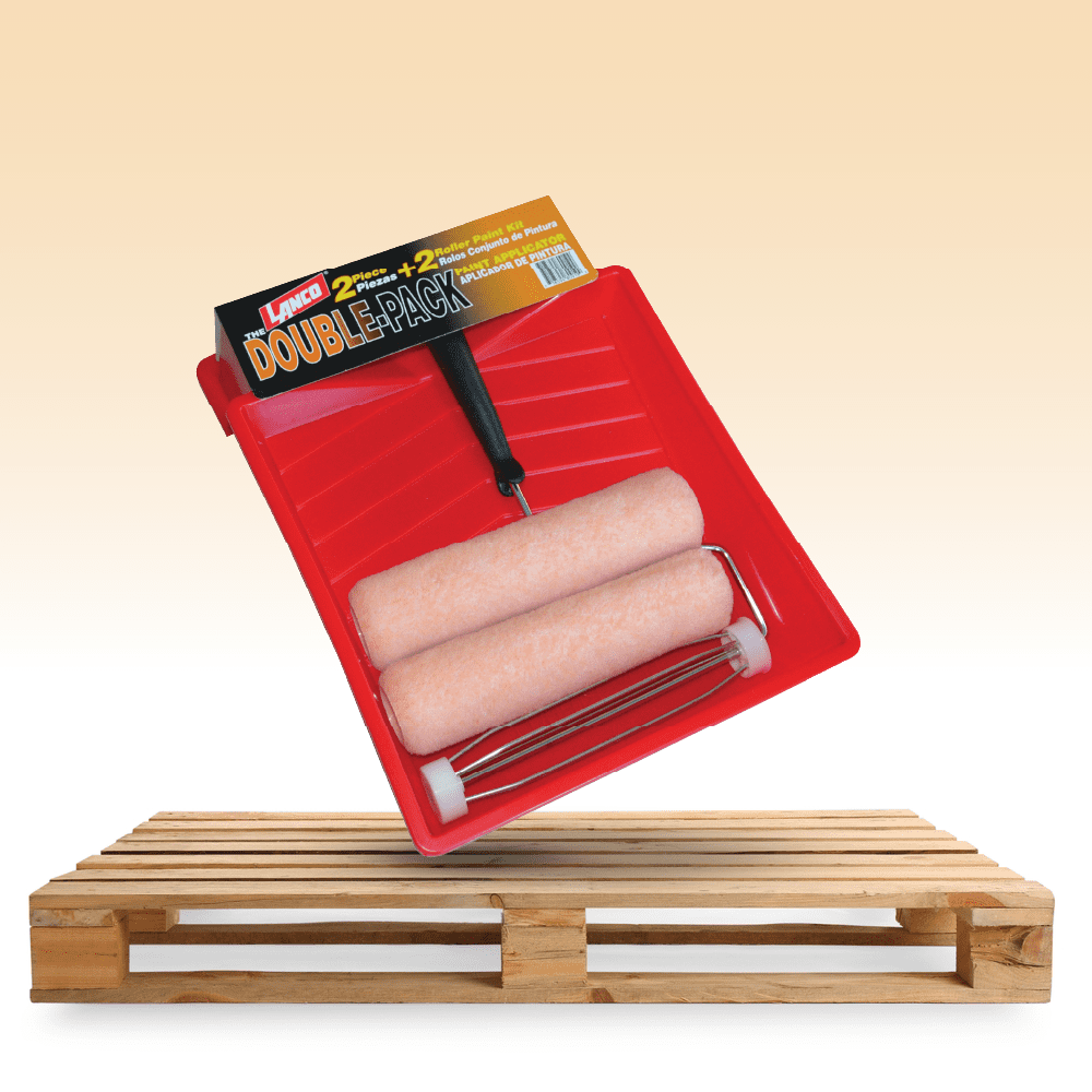 Lanco Double Pack Paint Kit, 4 Pieces Roller Tray Set