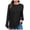 Black, variant on Towmus Women Long Sleeve T Shirts Crewneck Sweatshirts Fall Casual Tunic Tops Loose Fit Elastic Blouse for Women