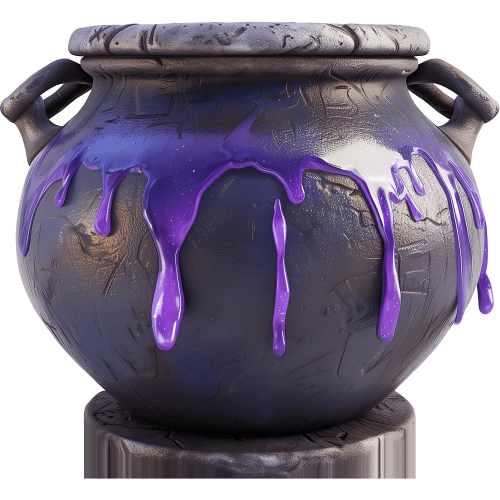 SP13187 Black Cauldron Purple Slime Spooky Witch Potion Halloween Cardboard Cutout Standee Standup