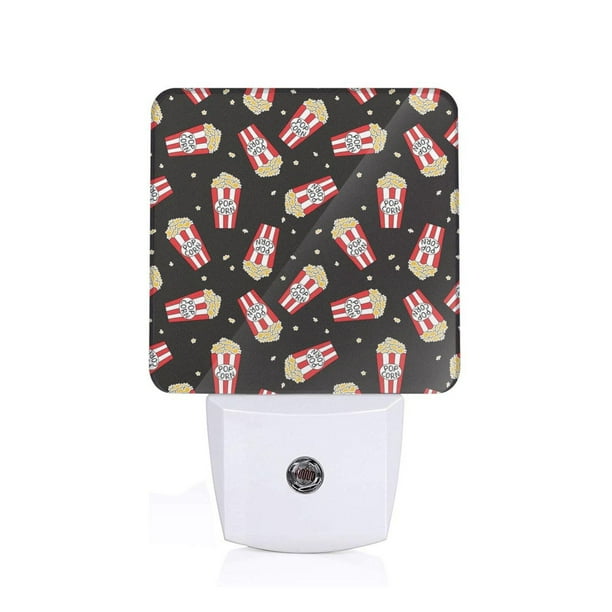 Balery Popcorn Luz Nocturna LED con Sensor Automático, Enchufe con Sensor Crepuscular, Luz Suave de 0.5W para Dormitorio, Pasillo, Baño-EU
