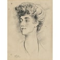 thumbnail image 2 of Paul César Helleu 12x14 Gold Ornate Wood Frame and Double Matted Museum Art Print Titled - Portrait of Constance Herbert, Second Marchioness of Ripon, 2 of 4