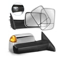thumbnail image 4 of Pair Power Towing Heated Chrome Side View Mirror for Right Side (Passenger Side) RH and Left Side (Driver Side) LH For 2013 2014 2015 2016 Ram 1500 2500 3500 Manual Towing Rearview Mirror, 4 of 6